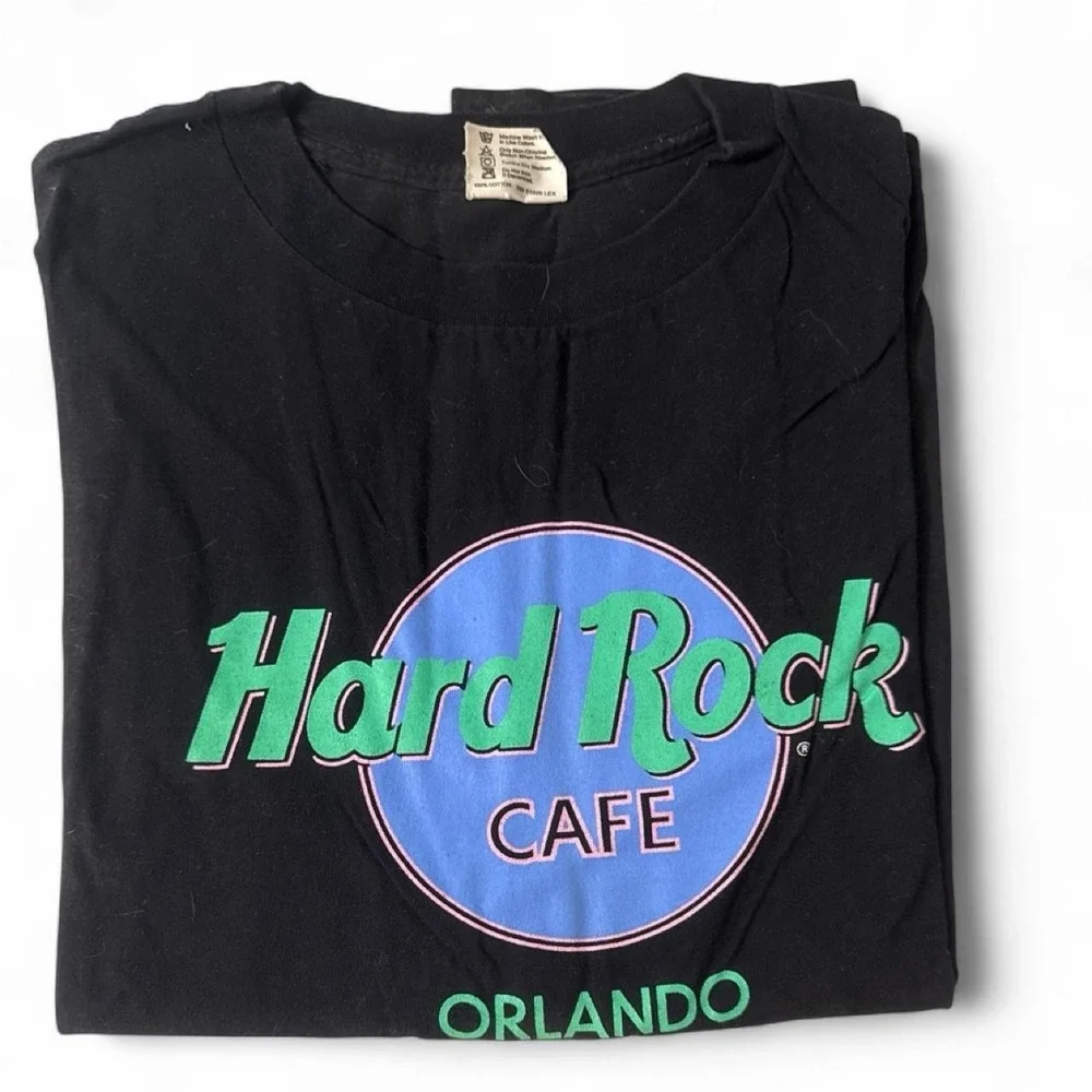 Vintage Hard Rock Cafe Orlando black t-shirt Size XL Made in USA